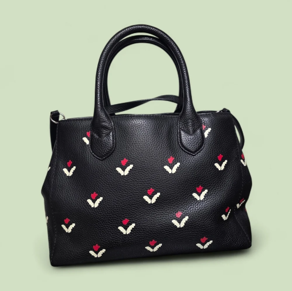 MARC JACOBS Embellished Tulip Gotham Leather Tote Medium